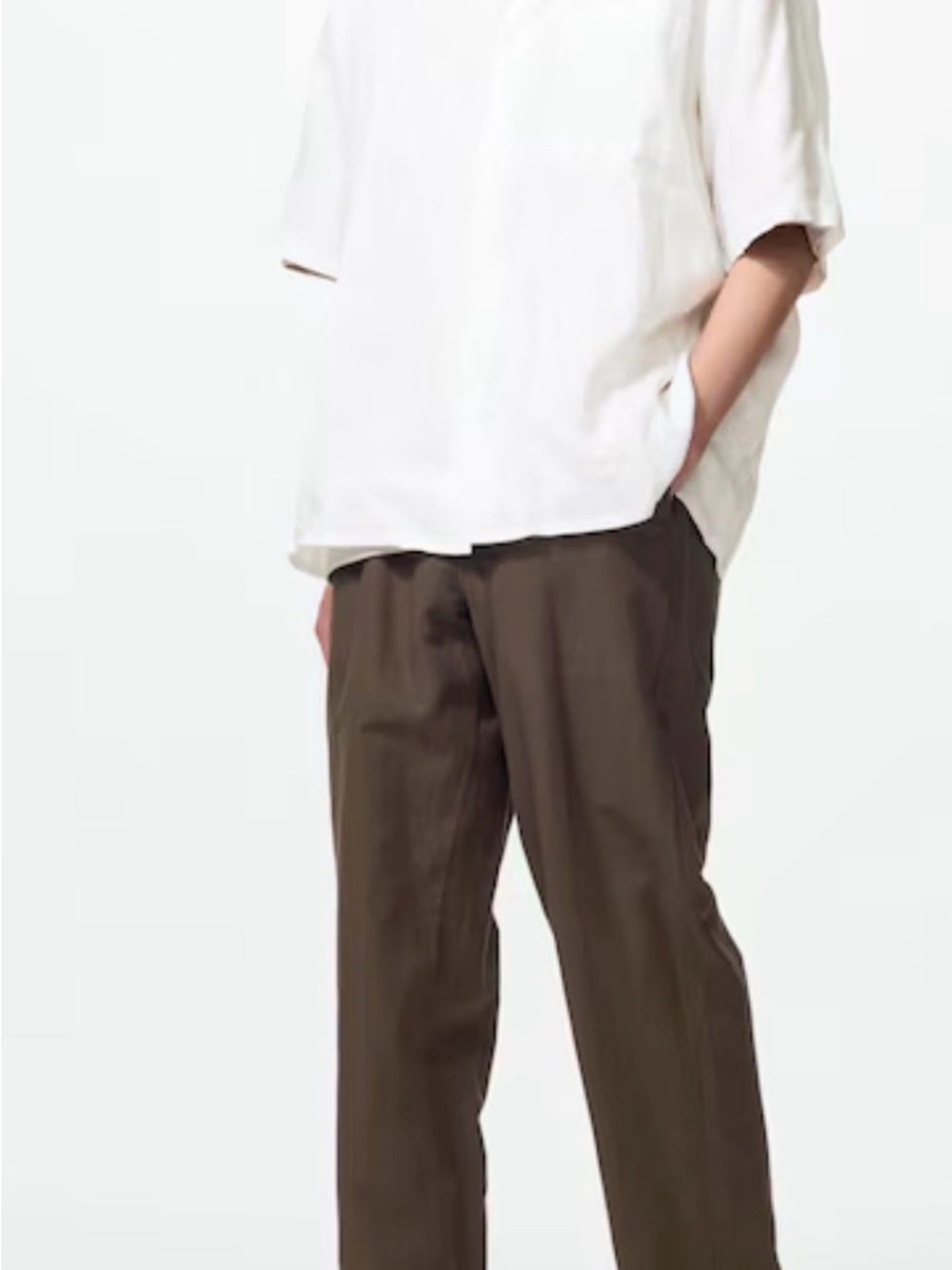 Uniqlo Men’s Straight Chino Pants in Dark Brown